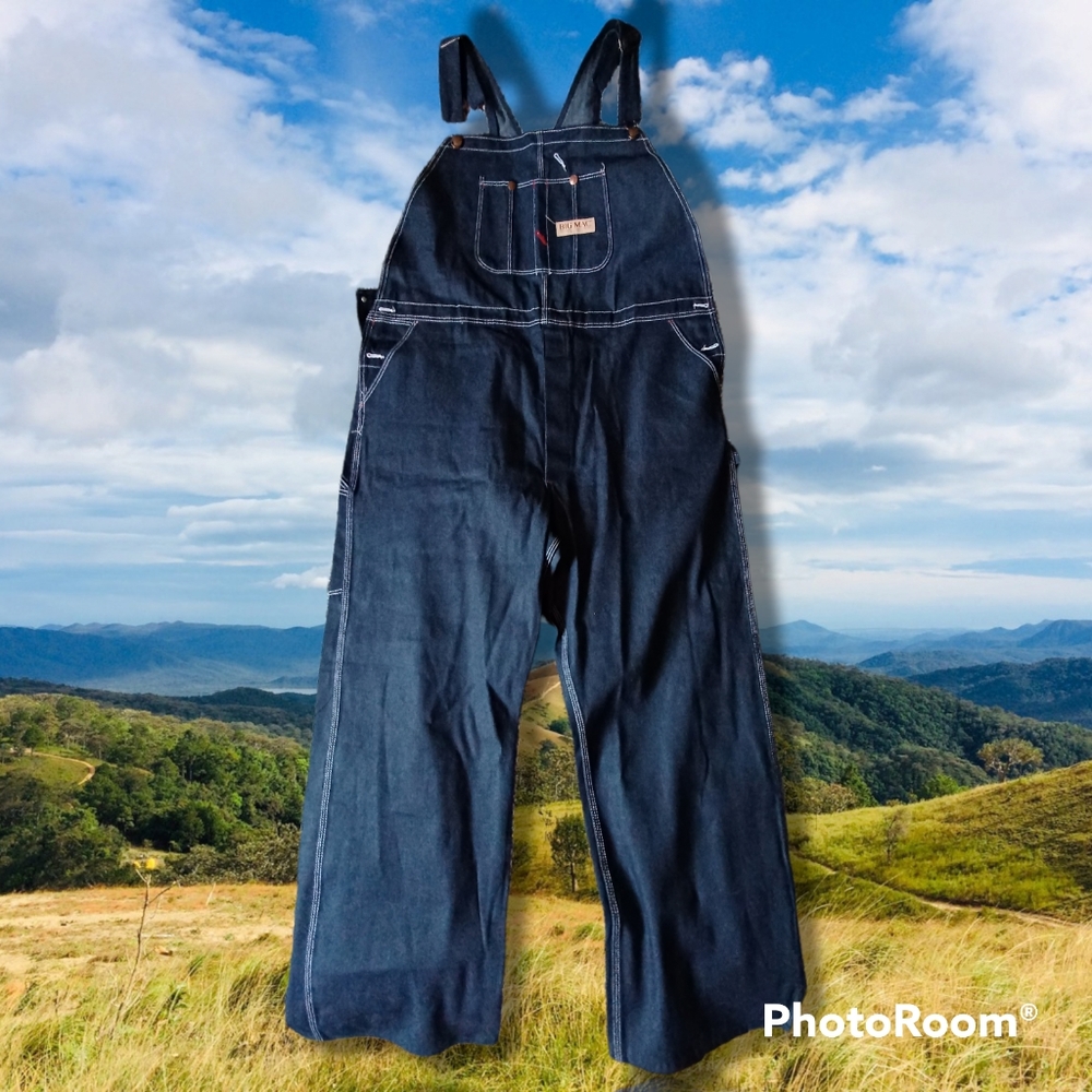 Big Mac Authentic Workwear Men's Adult Denim Bib Overalls W48×L32